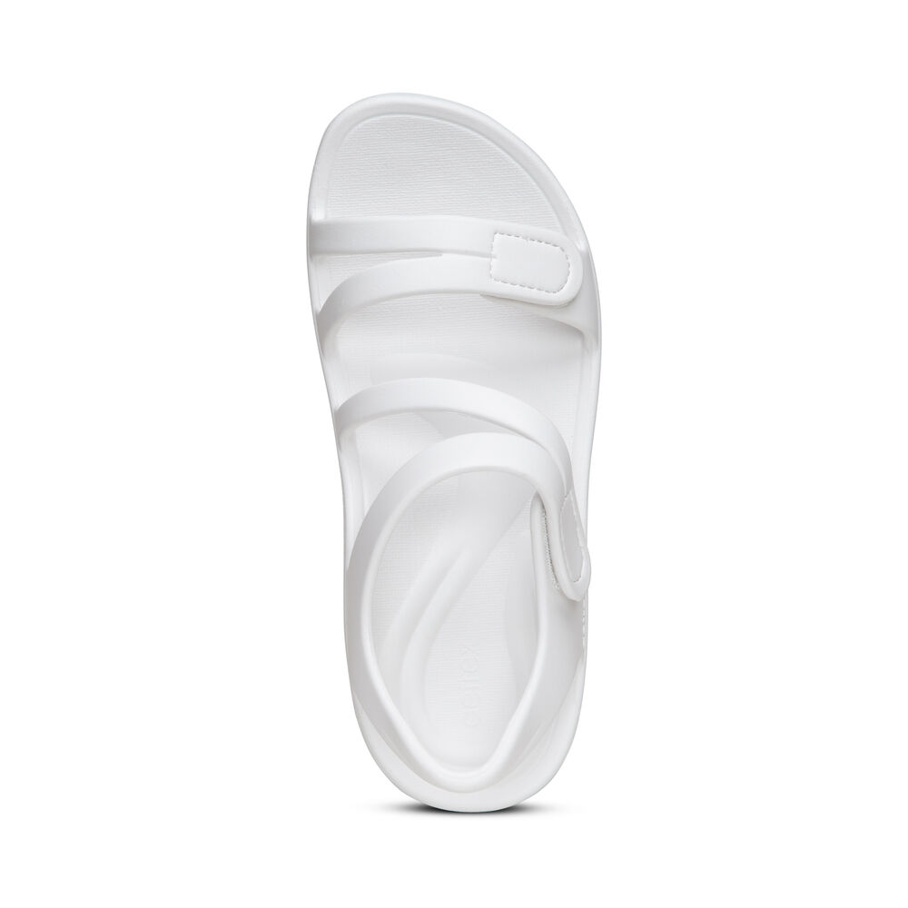 Aetrex Women's Jillian Sport Water-Friendly Sandals - White | USA BYN76IN